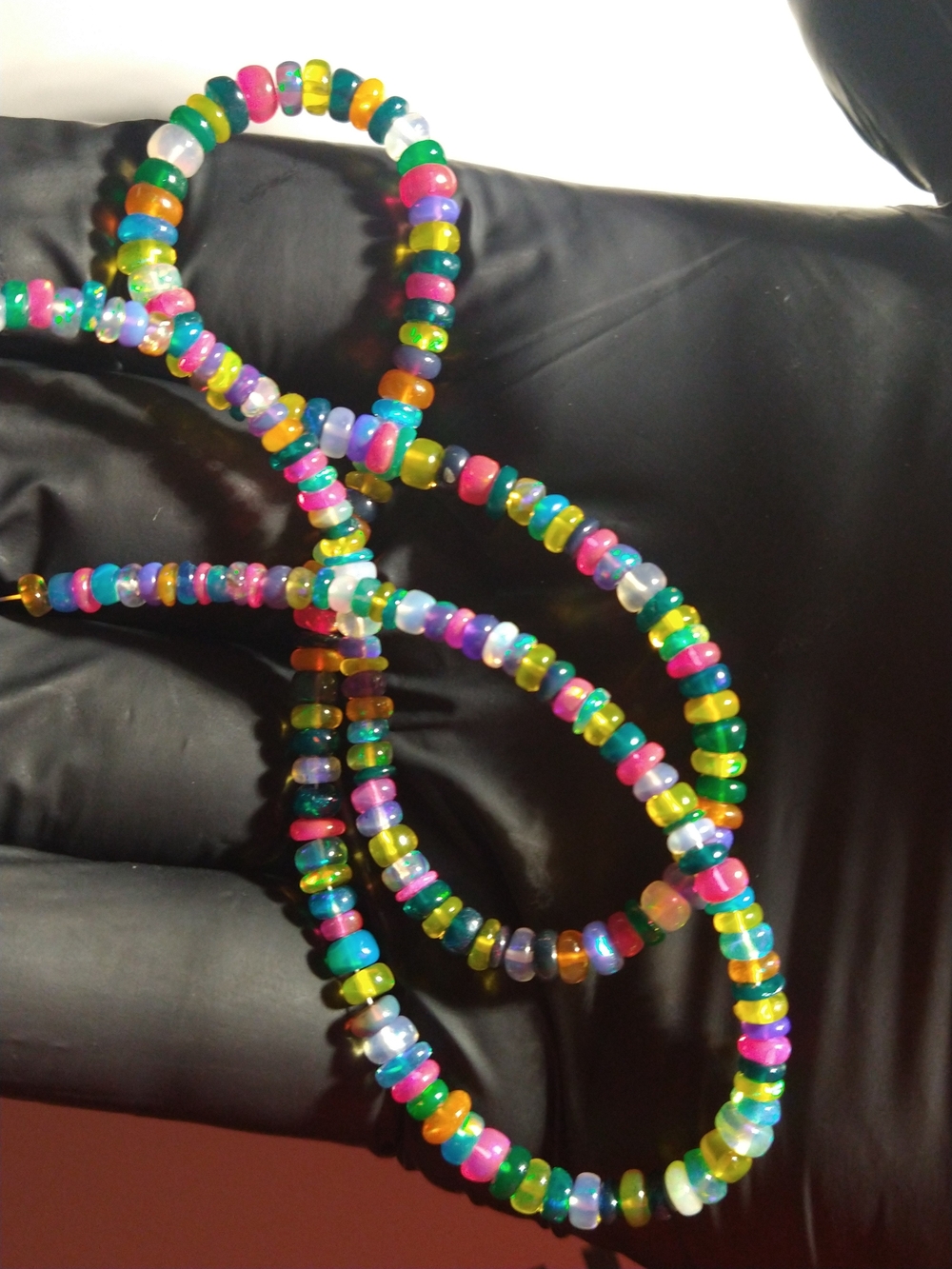 Rainbow Opal Bead Necklace